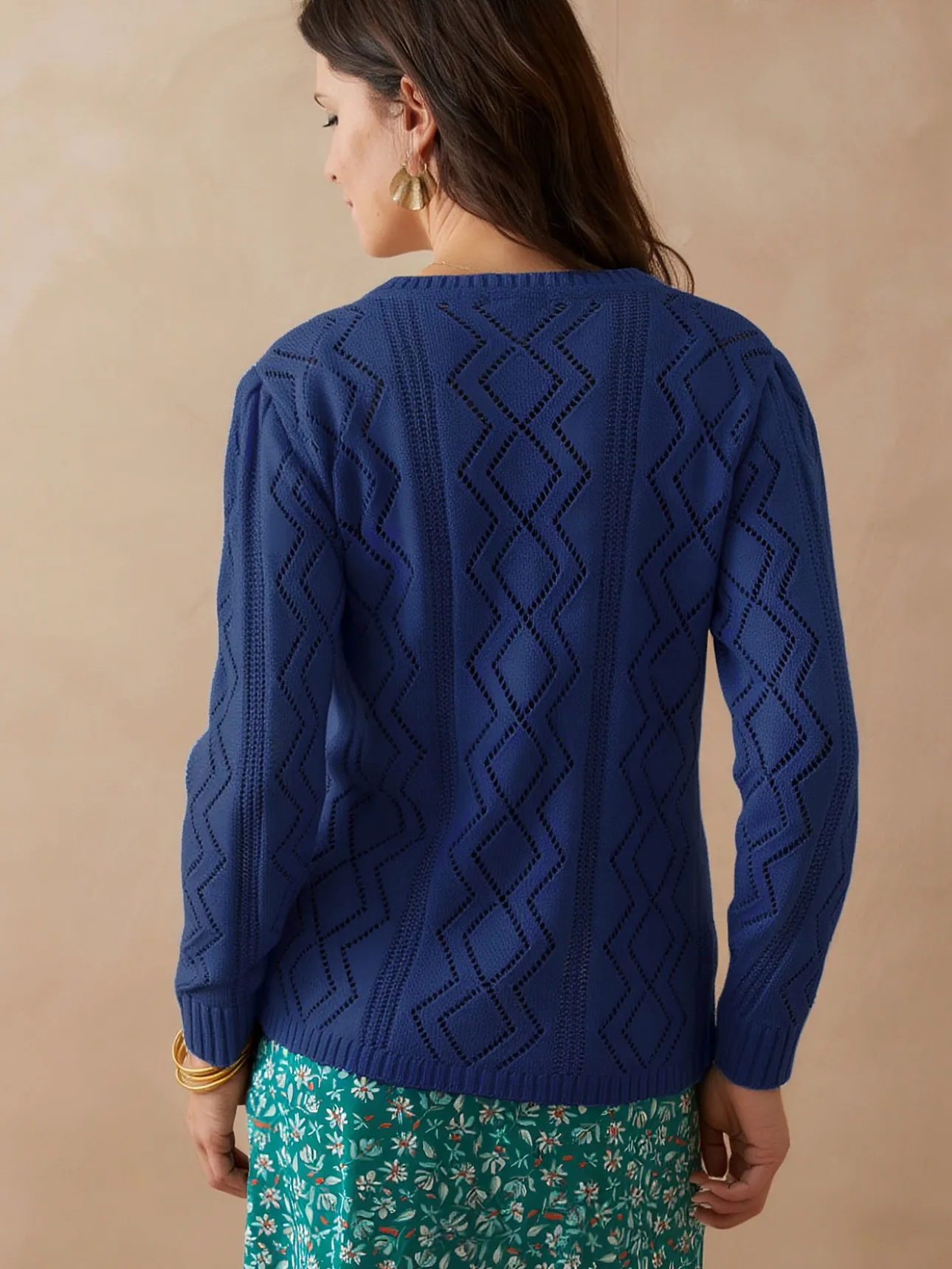 Cardigan en maille fantaisie