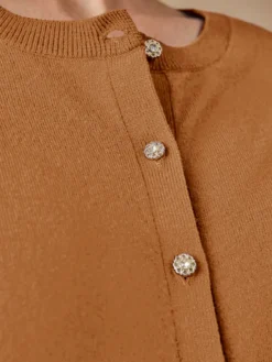 Cardigan élégant boutons-bijoux