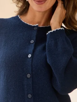 Cardigan manches longues avec laine