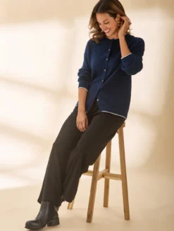 Cardigan manches longues avec laine