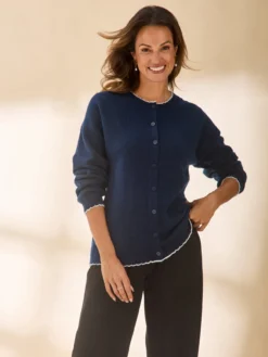 Cardigan manches longues avec laine