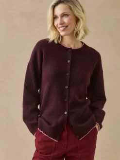 Cardigan manches longues avec laine