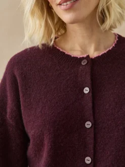 Cardigan manches longues avec laine