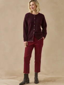 Cardigan manches longues avec laine