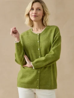 Cardigan manches longues avec laine