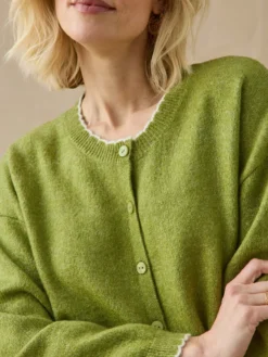 Cardigan manches longues avec laine