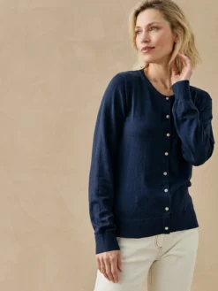 Cardigan raffiné boutons-bijoux