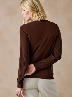 Cardigan raffiné boutons-bijoux