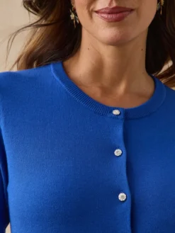 Cardigan raffiné boutons-bijoux