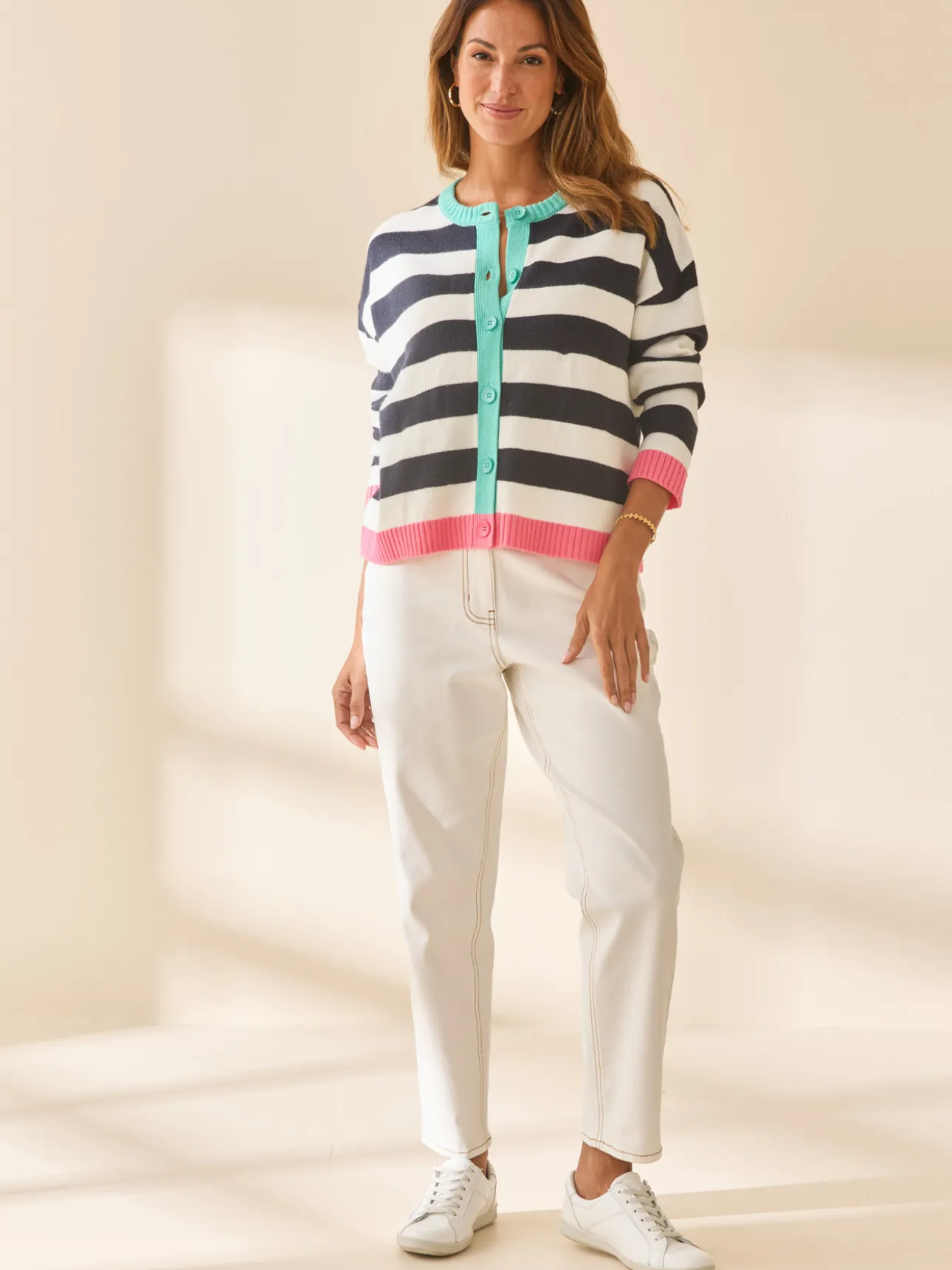Cardigan rayé