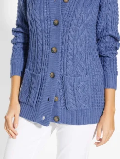 Cardigan torsadé col rond