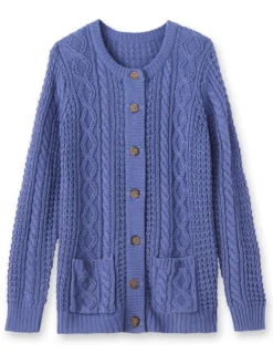 Cardigan torsadé col rond