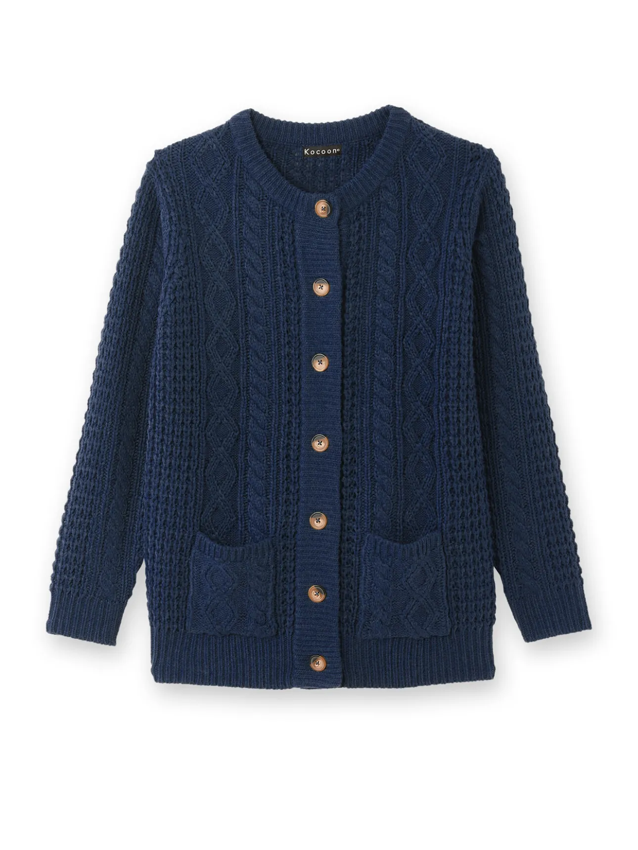 Cardigan torsadé col rond