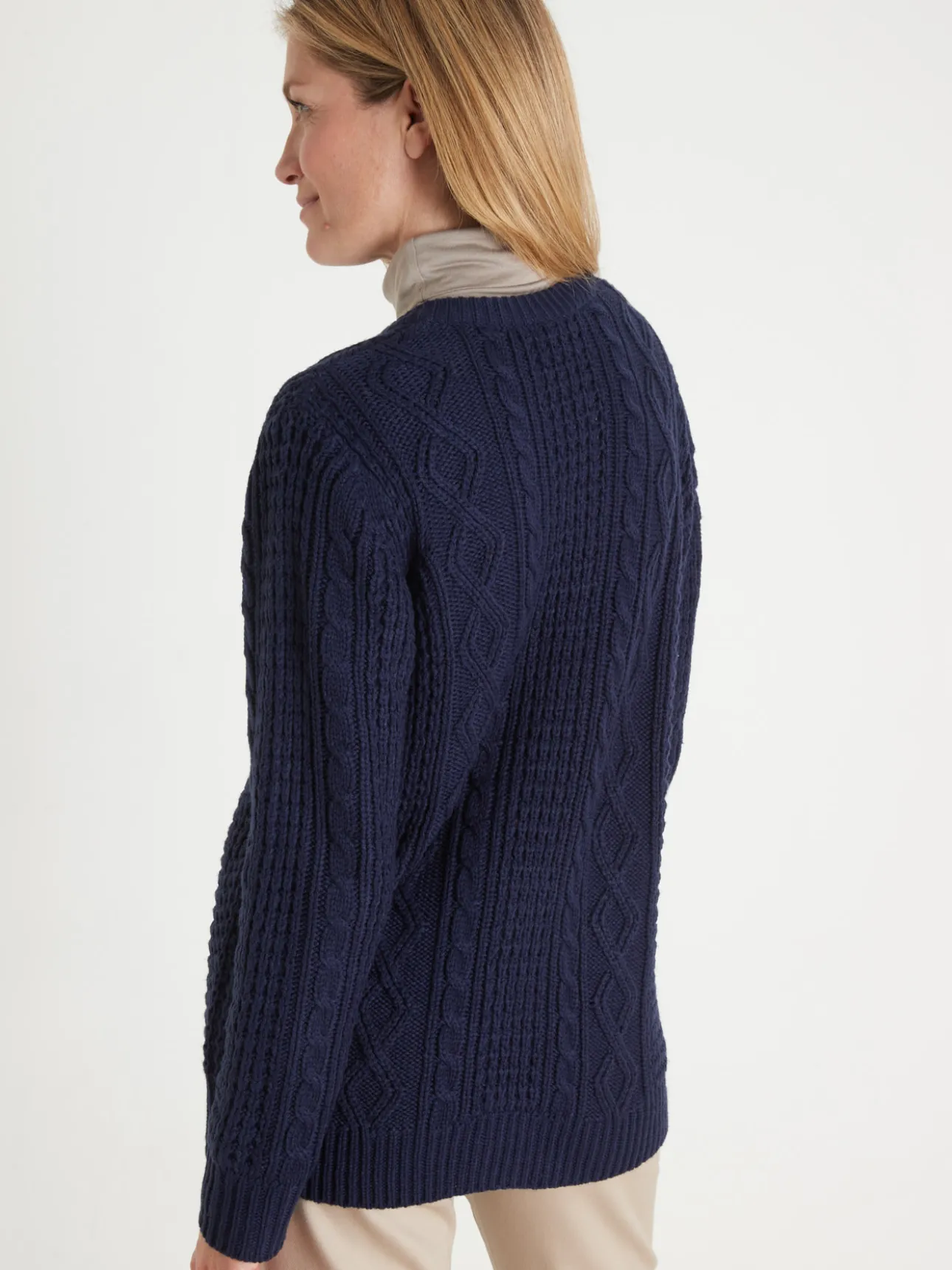 Cardigan torsadé col rond