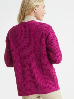 Cardigan torsadé col rond