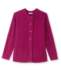 Cardigan torsadé col rond