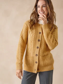 Cardigan torsadé col rond