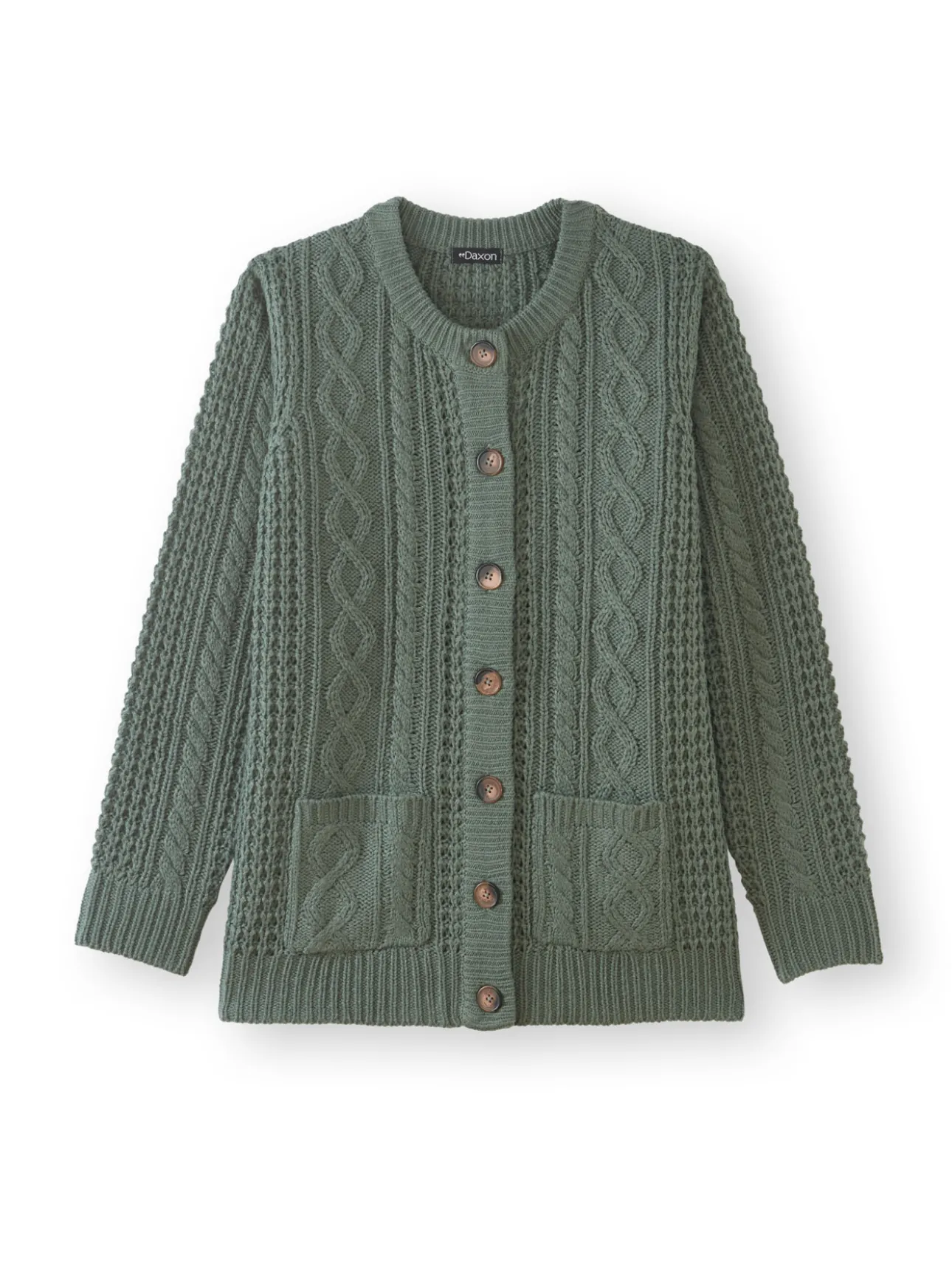 Cardigan torsadé col rond