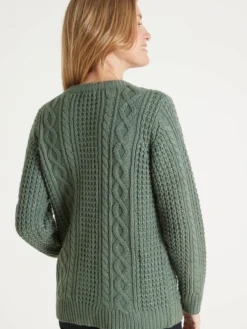 Cardigan torsadé col rond