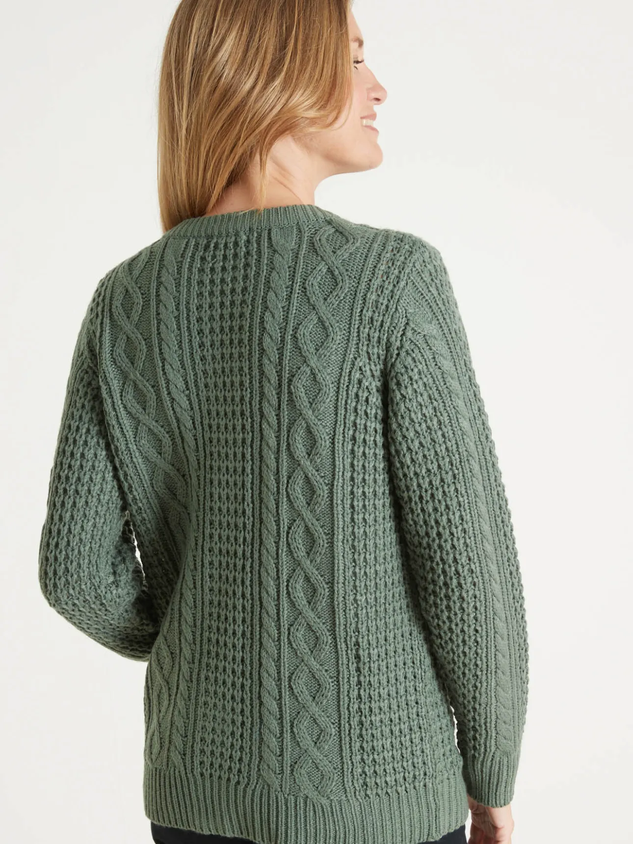 Cardigan torsadé col rond