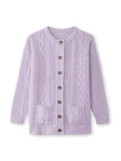 Cardigan torsadé col rond