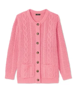 Cardigan torsadé col rond