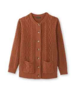 Cardigan torsadé col rond