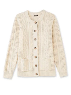 Cardigan torsadé col rond