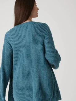 Cardigan torsadé laine et mohair