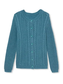 Cardigan torsadé laine et mohair