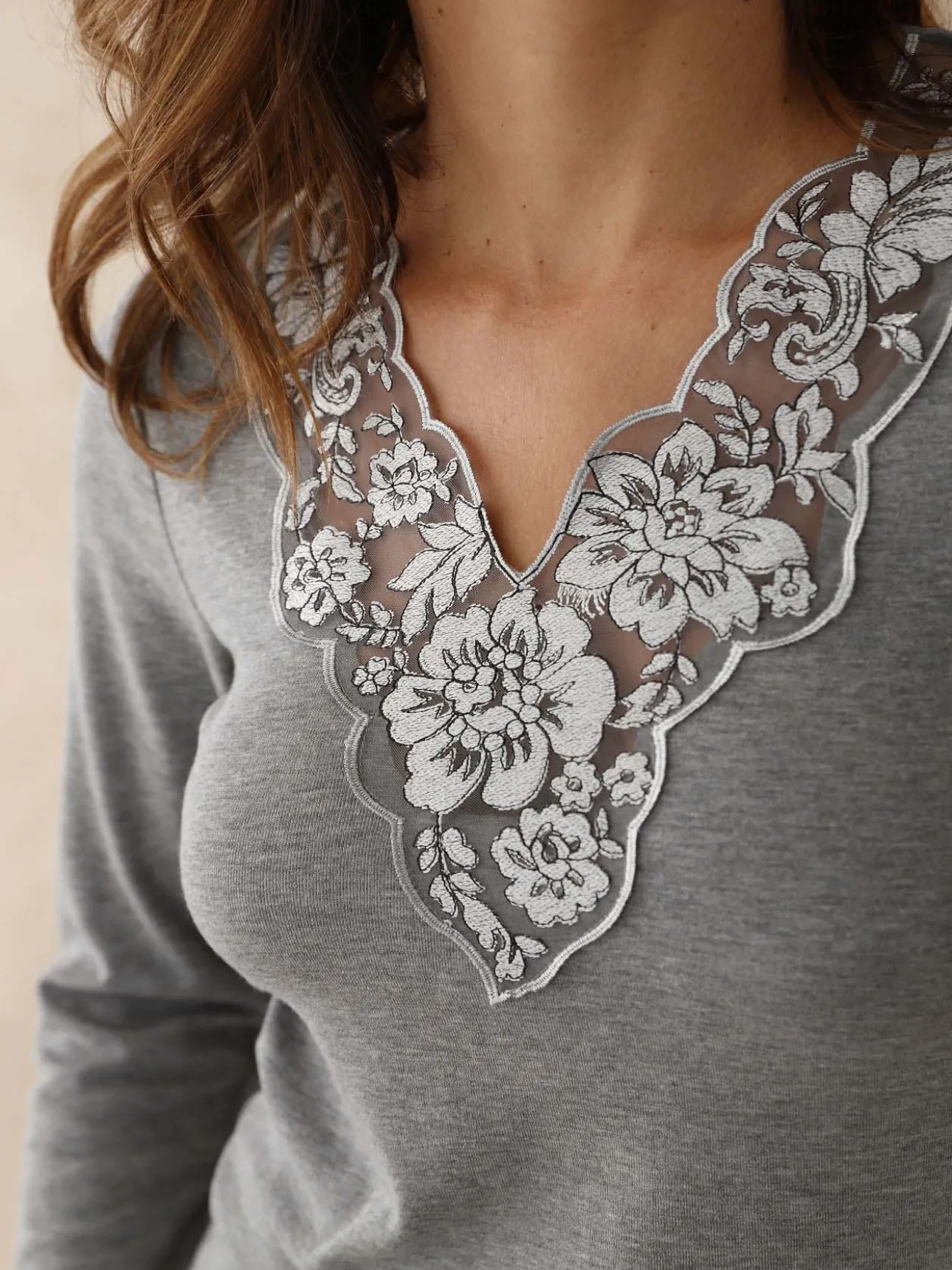Chemise avec soie et laine