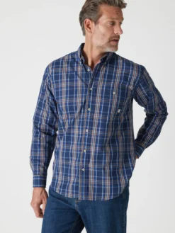 Chemise à carreaux manches longues