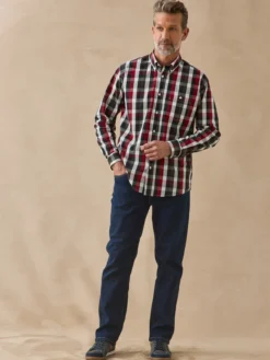 Chemise à carreaux manches longues