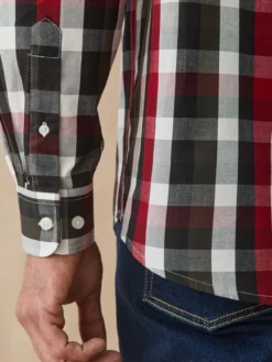 Chemise à carreaux manches longues