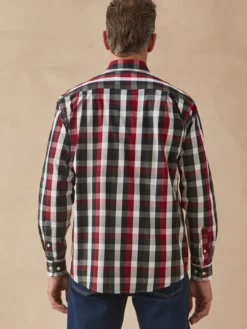 Chemise à carreaux manches longues