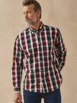 Chemise à carreaux manches longues