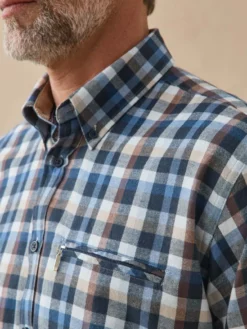 Chemise à carreaux manches longues