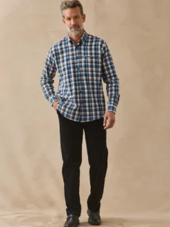 Chemise à carreaux manches longues