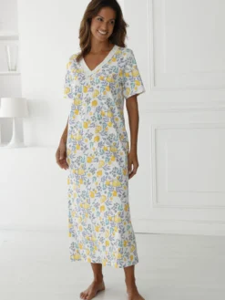 Chemise de nuit coton manches courtes