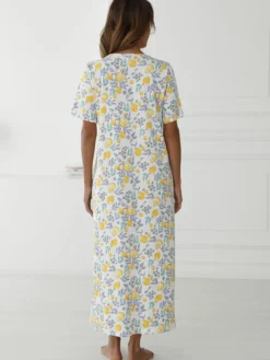 Chemise de nuit coton manches courtes