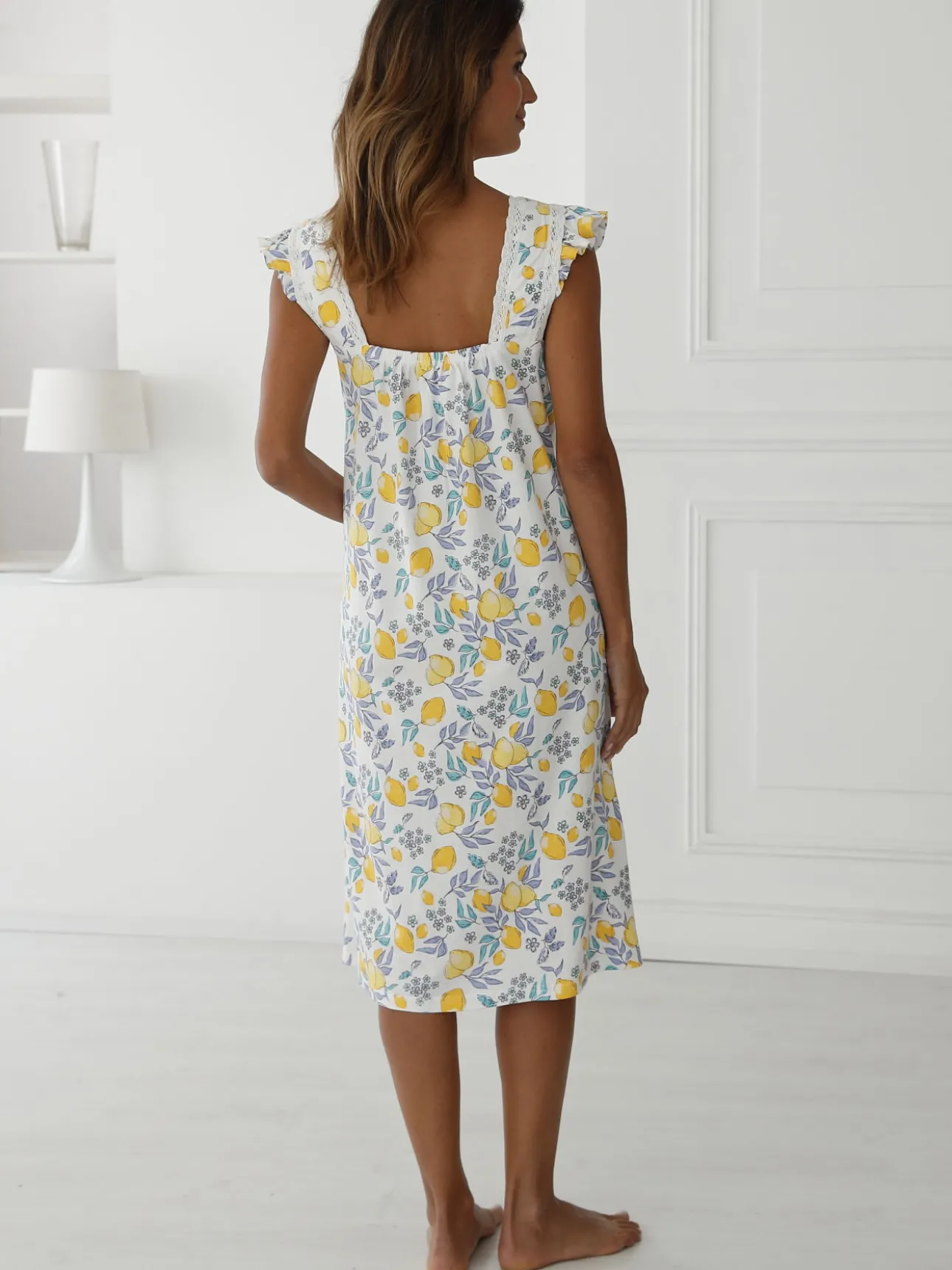 Chemise de nuit coton sans manches