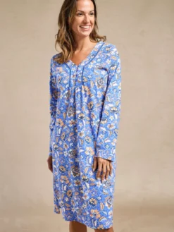 Chemise de nuit courte en coton