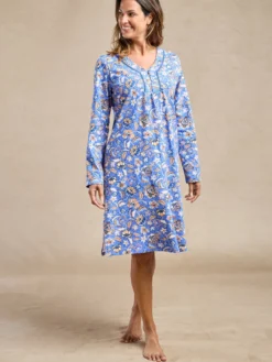 Chemise de nuit courte en coton