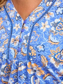 Chemise de nuit courte en coton