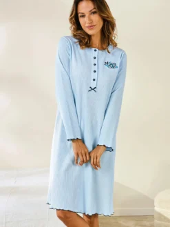 Chemise de nuit courte interlock