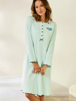 Chemise de nuit courte interlock