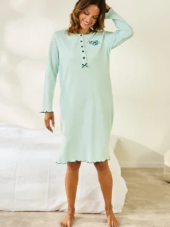 Chemise de nuit courte interlock