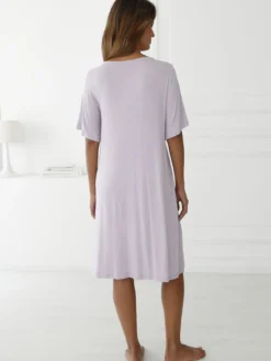 Chemise de nuit courte évasée fluide
