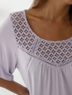 Chemise de nuit courte évasée fluide