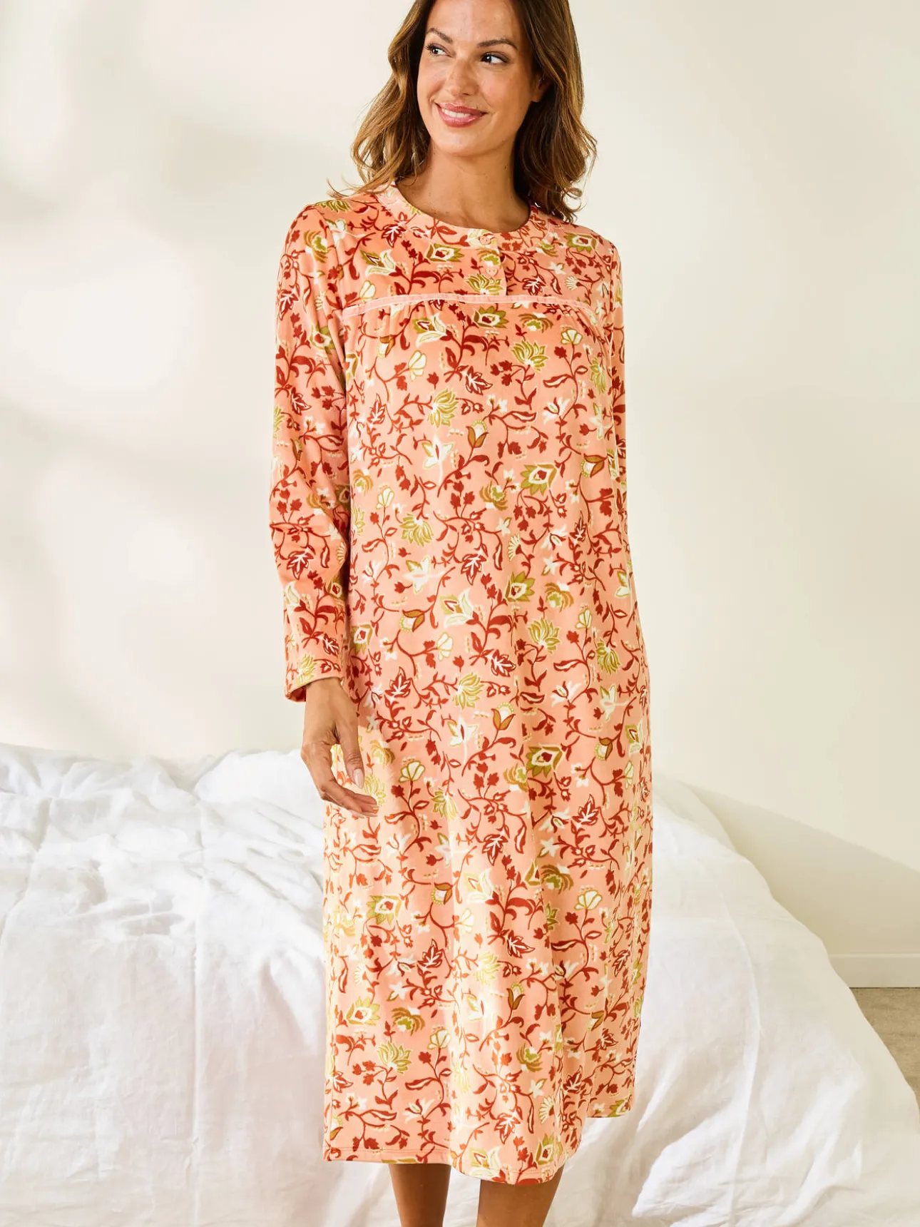 Chemise de nuit en maille micropolaire